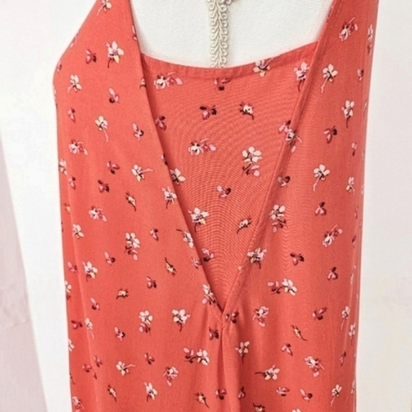Gap Vermillion Womens Floral Sleeveless Midi Tank Dress in Rayon SzXS NWT - Picture 7 of 13